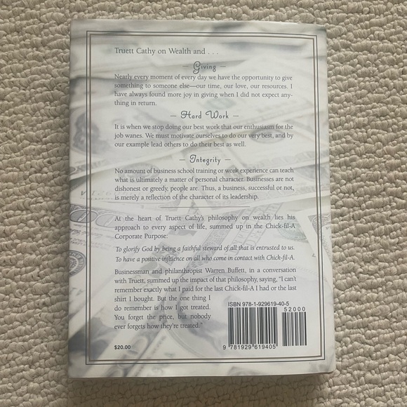 Wealth: Is It Worth It? hardcover by S Truett Cathy Chik Fil A founder - Picture 2 of 3